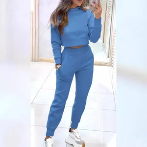 🙋‍♀️Tricou de damă cu mâneci scurte și pantaloni cu manșete în 2 bucăți