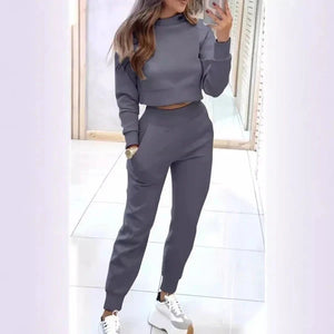 🙋‍♀️Tricou de damă cu mâneci scurte și pantaloni cu manșete în 2 bucăți