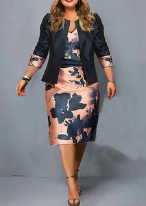 Cardigan cu maneca lunga si rochie paisley