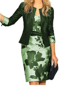 Cardigan cu maneca lunga si rochie paisley